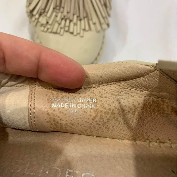 𝅺j/slides leather espadrille mule. Tan/taupe. Size 9.5. Excellent condition. - Picture 7 of 10